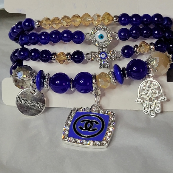 SOLD SOLD SOLD SOLD Namaste with a dash of couture bracelet set - Picture 1 of 6